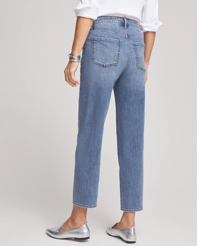 Embellished Tapered Jeans - image 3